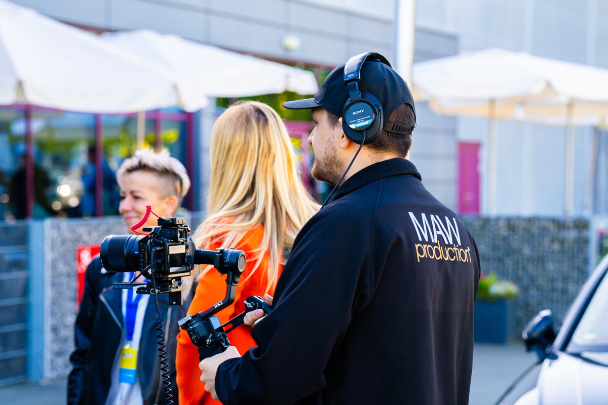 Making-Of-Foto von der MOW-Messe für badshop.de