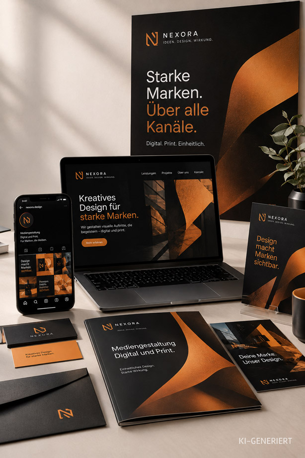 Mediengestaltung Digital und Print, Webseite, Flyer, Broschüre, Visitenkarte